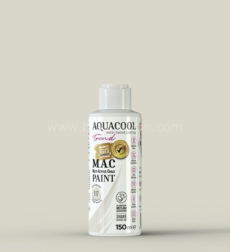 Trend M.A.C Su Bazlı Eski Beyaz 117 Lake Boya 150 ml 1000 ML