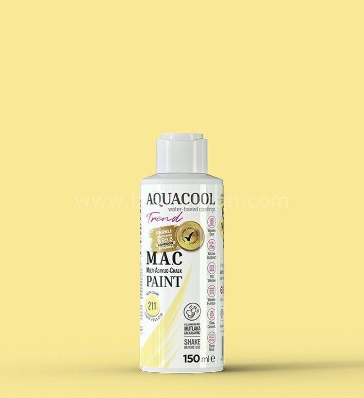 Trend M.A.C Su Bazlı Açık Sarı 211 Lake Boya 150 ml 1000 ML
