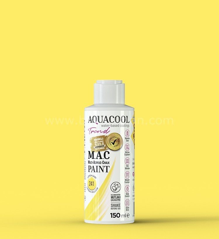 Trend M.A.C Su Bazlı Limon Sarı 241 Lake Boya 150 ml 150 ML