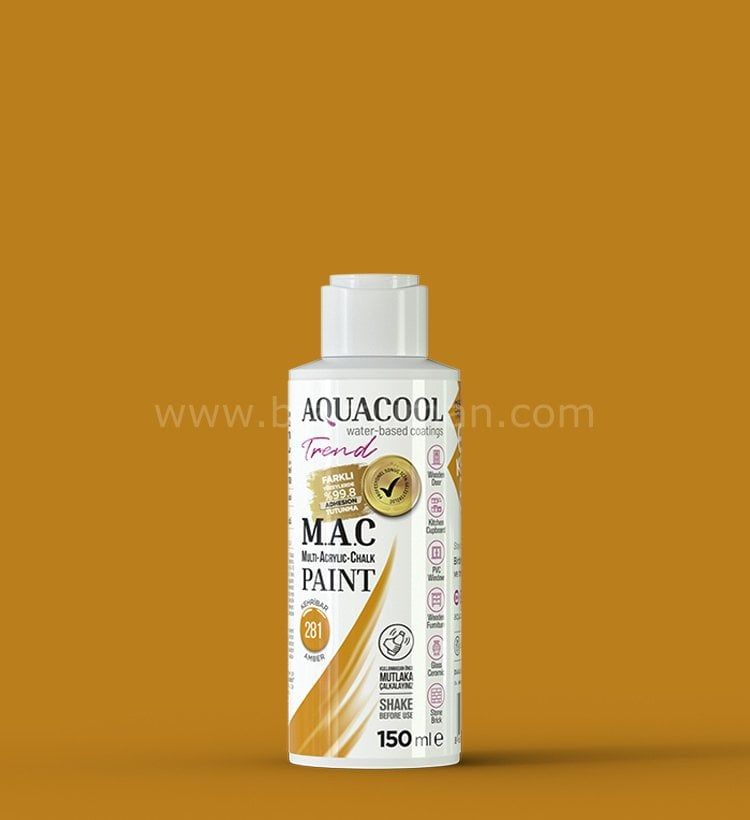 Trend M.A.C Su Bazlı Kehribar 281 Lake Boya 150 ml 500 ML