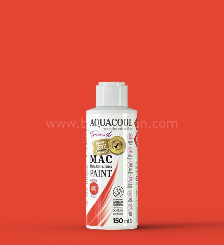 Trend M.A.C Su Bazlı Mercan 410 Lake Boya 150 ml 1000 ML