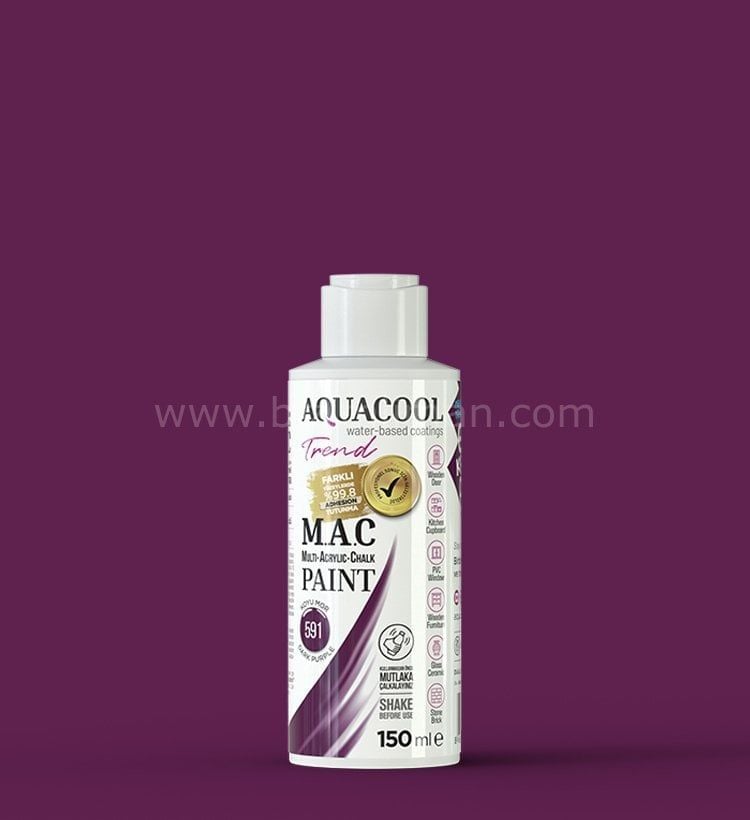 Trend M.A.C Su Bazlı Koyu Mor 591 Lake Boya 150 ml 500 ML