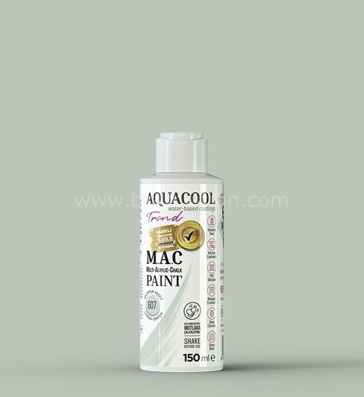 Trend M.A.C Su Bazlı Ihlamur Yeşili 607 Lake Boya 150 ml 1000 ML