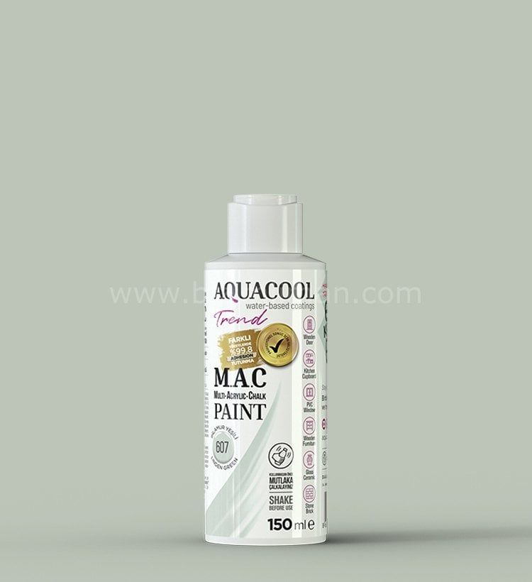Trend M.A.C Su Bazlı Ihlamur Yeşili 607 Lake Boya 150 ml 500 ML