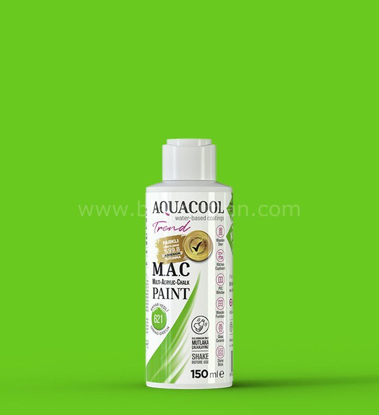 Trend M.A.C Su Bazlı Bahar Yeşili 621 Lake Boya 150 ml 1000 ML