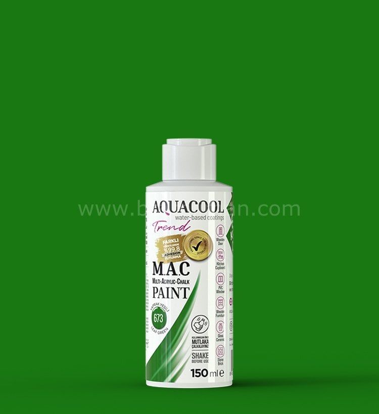 Trend M.A.C Su Bazlı Yaprak Yeşili 673 Lake Boya 150 ml 1000 ML