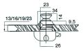 Push Button 16mm Panel İçin Kromaj