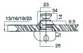 Push Button 16mm Panel İçin Sarı