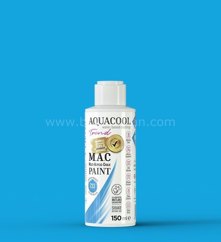 Trend M.A.C Su Bazlı Irmak Mavisi 733  Lake Boya 150 ml 500 ML