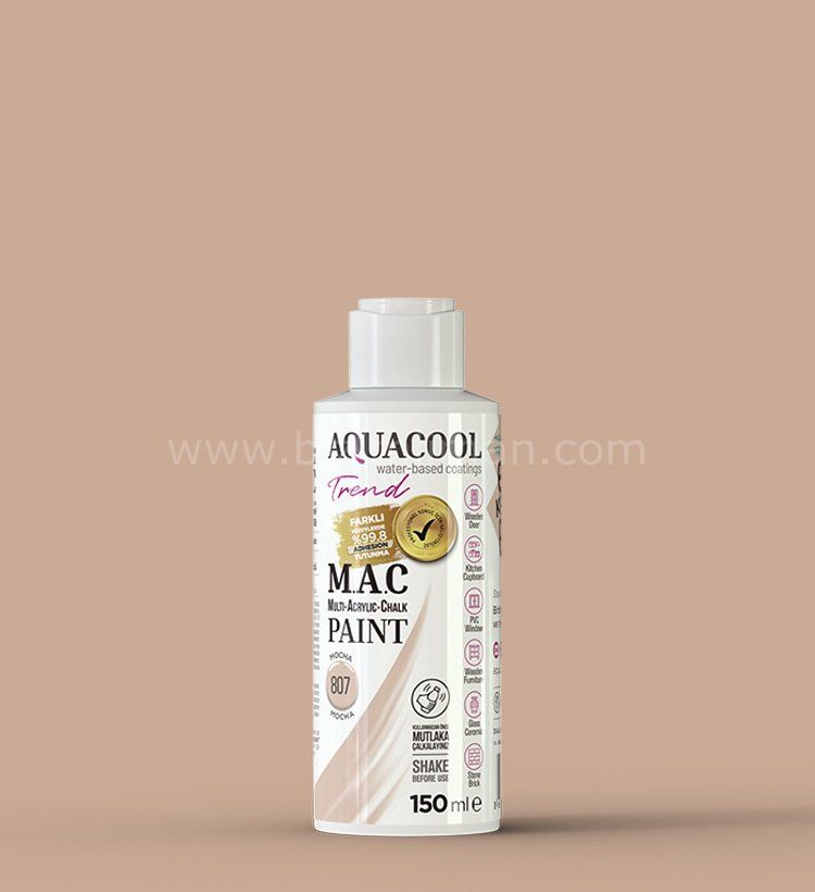 Trend M.A.C Su Bazlı Mocha 807  Lake Boya 150 ml 500 ML