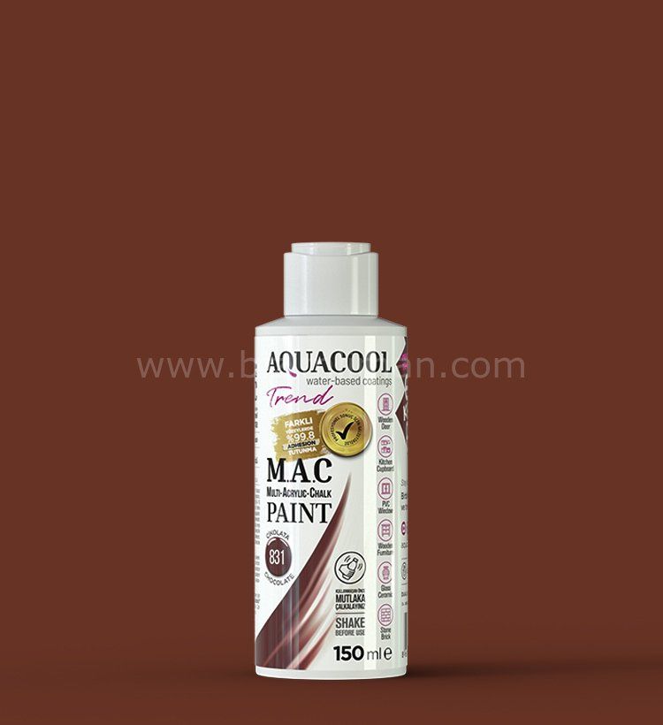 Trend M.A.C Su Bazlı Çıkolata 831  Lake Boya 150 ml 500 ML