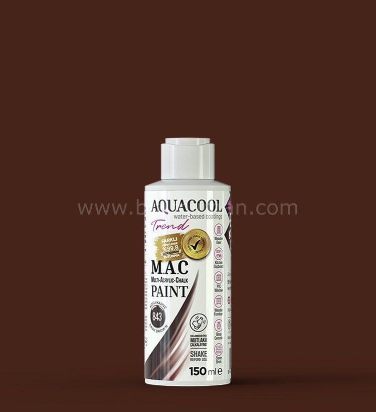 Trend M.A.C Su Bazlı Koyu Kahve 843 Lake Boya 150 ml 150 ML