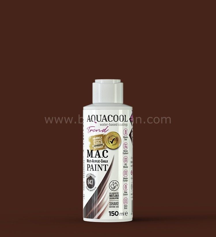 Trend M.A.C Su Bazlı Koyu Kahve 843 Lake Boya 150 ml 500 ML