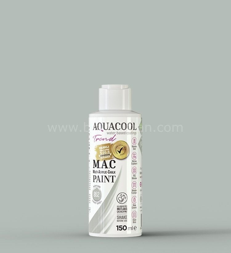 Trend M.A.C Su Bazlı Açık Gri 852 Lake Boya 150 ml 150 ML