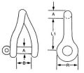 Krom Burgu Zincir Kilidi 5mm