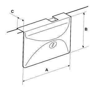 Sürgülü Kapı Kilidi Beyaz