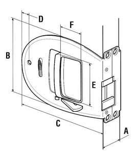 Sürgülü Kapı Kilidi Pas.Çelik 32mm