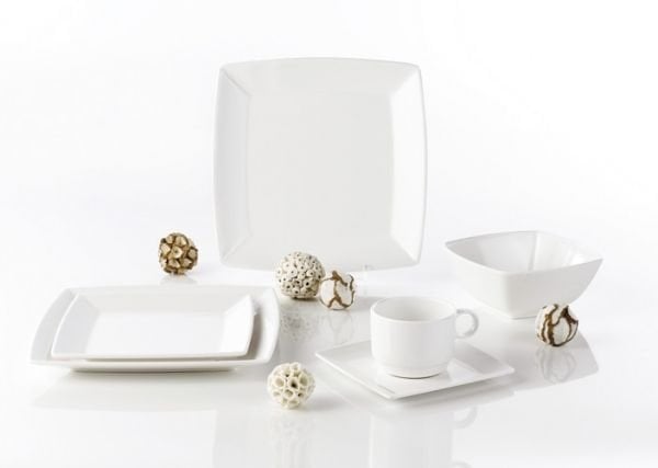 Quadrato Ivory, 16 Parça Melamin Yemek Takımı