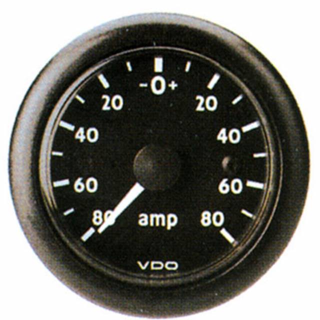 Ampermetre 52mm 140-0-140 A Siyah