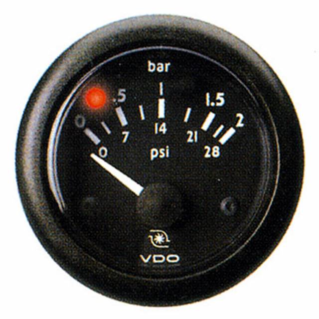 Yağ Basınç Saati 12V 25 Bar Siyah