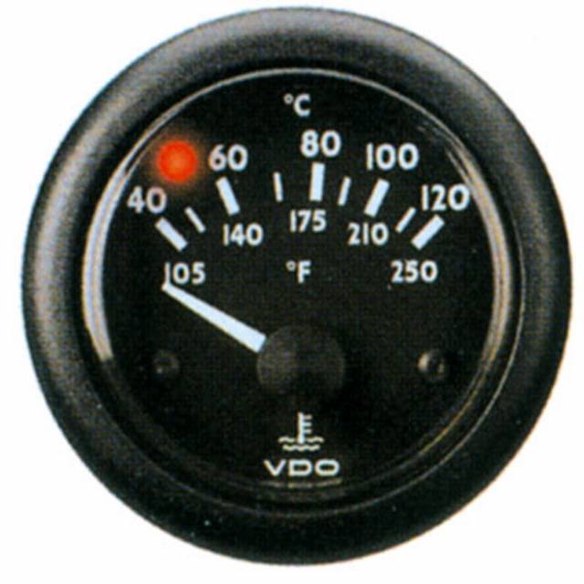 Hararet Saati 52mm 12V 150-300 C Siyah