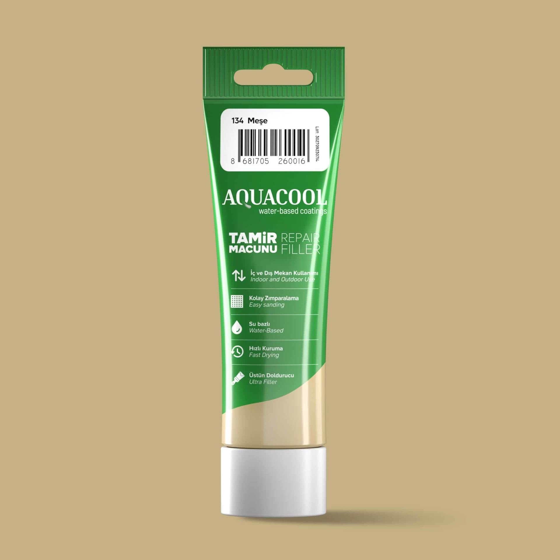Aquacool Su Bazlı Tamir Macunu 200 Gr. 134 Meşe