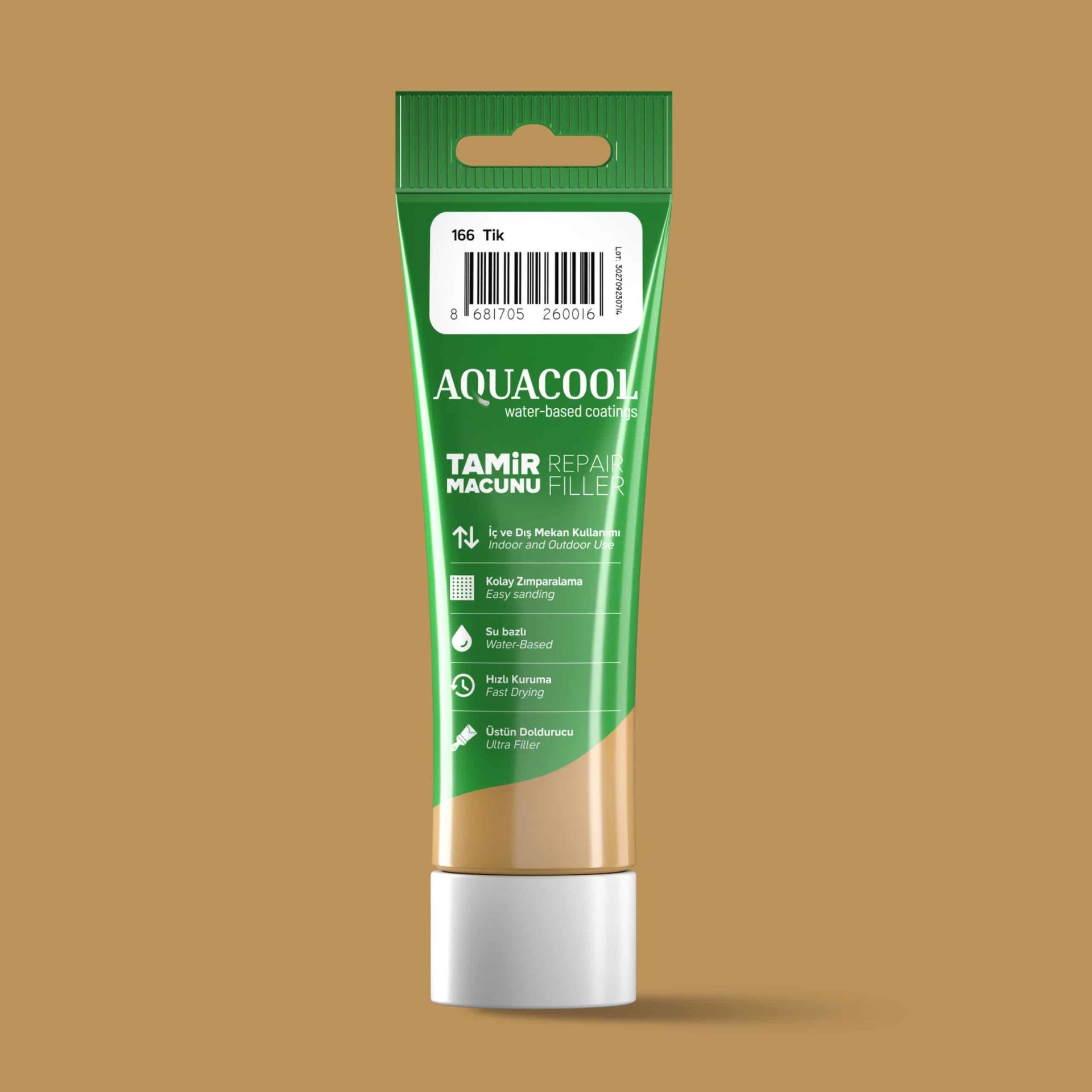 Aquacool Su Bazlı Tamir Macunu 200 Gr. 166 Tik