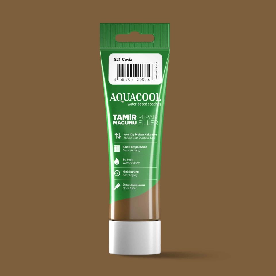 Aquacool Su Bazlı Tamir Macunu 200 Gr. 821 Ceviz